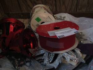 lot 80 image: Christmas ribbon lot and bells