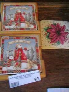 lot 93 image: Santa hot plates and coasters