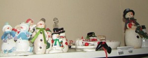 lot 108 image: Snowman lot ,mantel dcor- small serving trey