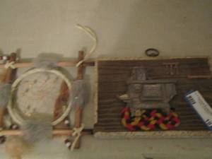 lot 19 image: Scene vintage kitchen wall art- dream catcher