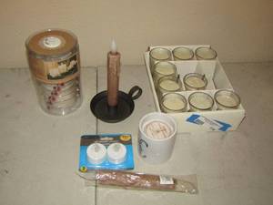 lot 114 image: String lights new- LED tea light candles- candles