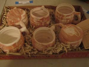 lot 126 image: clay mugs bought in 90s qty 6