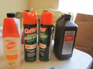 lot 198 image: Cutter bug sprays, insect repellant , acetone and more