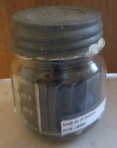 lot 211 image: Jar of dominoes with zinc lid