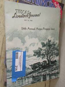 lot 314 image: Various magazines, vintage Texas LIVESTOCK book