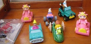 lot 349 image: Stewart little car, miss piggy, moon man, qty 7