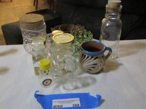 lot 388 image: lot of various canisters and jars