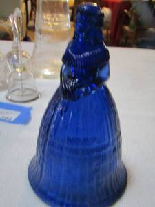 lot 395 image: FENTON Blue glass lady bell