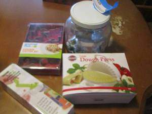 lot 451 image: Cookie cutter large dough press, multi function opener