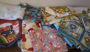 lot 518 image: Fabric lot some pieces are very vintage