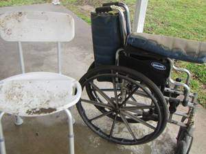 lot 546 image: Shower chair wheel chair