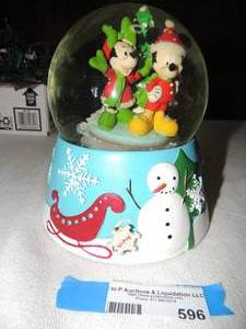 lot 596 image: K-care Mickey Mouse large snow globe