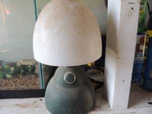 lot 624 image: Yellow workshop light- green lantern