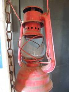 lot 627 image: VINTAGE RED LANTERN
