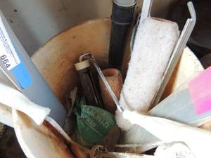 lot 664 image: white buckets of paint rollers and brushes