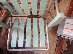 lot 628 image: Metal fold up camping chair