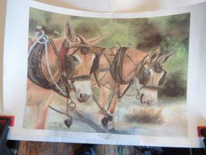 lot 560 image: ART - MARTY & EMMA  BY JUDY RUSSELL SIGNED  11 X 17