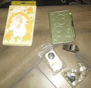 lot 852 image: NEW PACK OF HALLMARK BRIDAL SHOWER INVITATIONS, NOTEPAD AND PEN, MISC. WATCH BATTERIES AND MORE