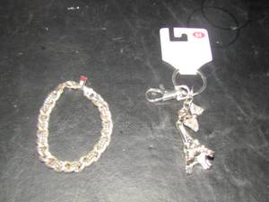 lot 757 image: TOMMY HILFIGER BRACELET, EIFEL TOWER KEY CHAIN