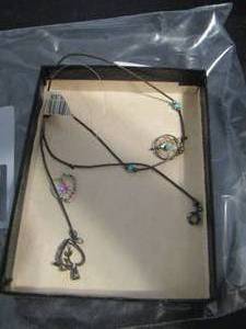 lot 807 image: TURQUOISE DREAM CATCHER NECKLACE, HEART NECKLACE PENDANTS