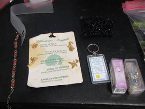 lot 861 image: SHIRT PINS, HAIR CLIP, FAIRY NECKLACES