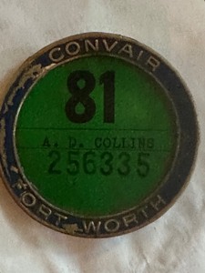 lot 797 image: CONVAIR FORT WORTH SHIRT PIN