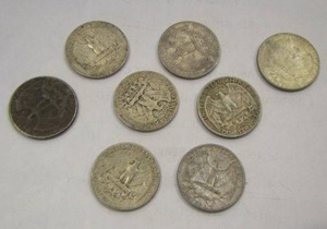 lot 894 image: QUARTERS - 1941. 1942, 1944, 1954, 1956, 1964 X 2, 1971  TOTAL 8   X $$