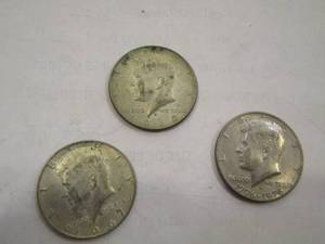 lot 895 image: KENNEDY HALF DOLLARS - 1967, 1968, 1776-1976