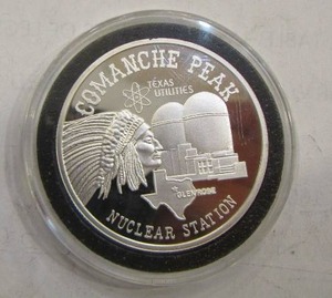 lot 905 image: COMANCHE PEAK  SILVER COIN  1 OUNCE .999 FINE SILVER