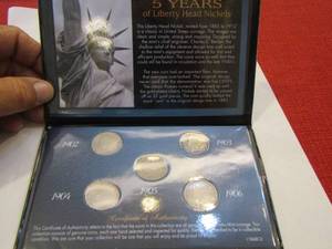 lot 918 image: 5 YEARS OF LIBERTY NICKLES -1902, 1903, 1904, 1905, 1906