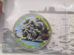 lot 921 image: PEARL HARBOR COINS  X 3  - MYSTIC STAMP COMPANY