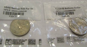 lot 925 image: 1979 D & 1979P SUSAN B ANTHONY DOLLARS  - UNC-60  X $$