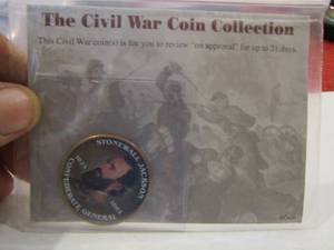 lot 928 image: CIVAL WAR COIN - CONFEDERATE GENERAL STONEWALL JACKSON  1824-1863