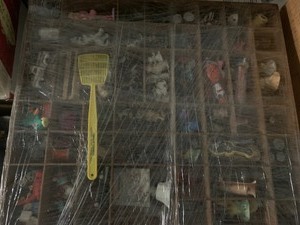 lot 703 image: Shadowbox- with miniatures