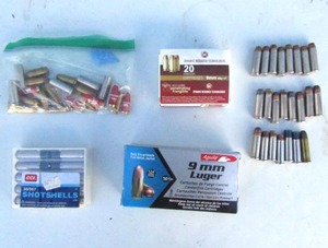 lot 11 image: 9mm Luger ammuntion, assorted .357 magnum ammunition, 1 box of .38.357 shotshells