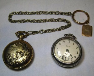 lot 44 image: Mid century Westclox Scotty and Armitron pocket watches