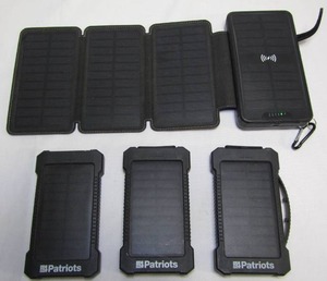 lot 108 image: 4Patriots portable solar power banks, 4 total