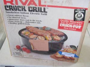 lot 63 image: Rival crock smokeless indoor grill electric