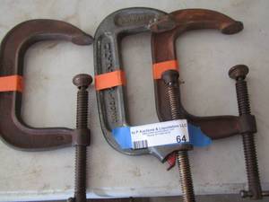 lot 64 image: C Clamps qty 3