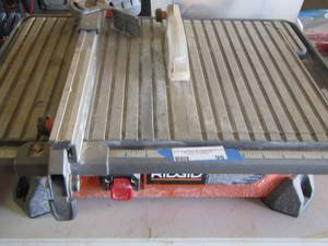 lot 96 image: Ridgid table saw #xx1209- 60785