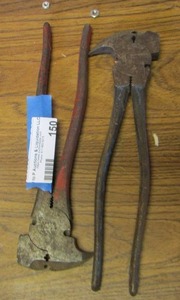lot 150 image: Drop forged barb wire, plyers qty 2