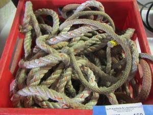 lot 160 image: Red crate of rope