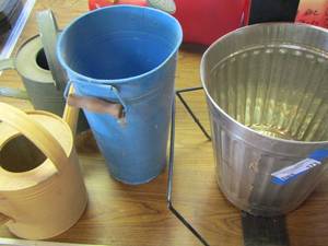 lot 173 image: Water Pitcher Qty 2- metal buckets qty 2