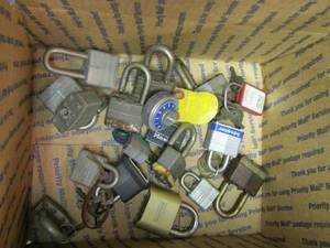 lot 222 image: Newer and older locks some have keys