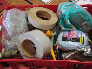lot 234 image: Foam tape- water faucet- door knobs and more