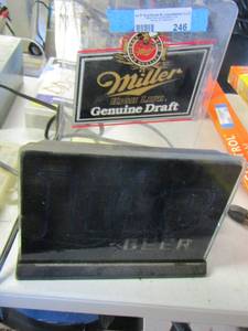 lot 246 image: Miller beer led light- lite beer led light