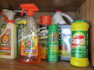 lot 265 image: Cleaning supplies- mosquito sprays- armor all plus more