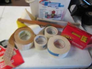 lot 287 image: Joint tape- wall span- wire brush- drywall tape