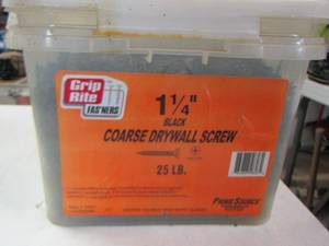lot 307 image: Bucket of drywall screws 1 14 appears unopened