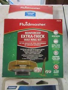 lot 322 image: RV water filter in package - Fluidmaster standard wax ring qty 2